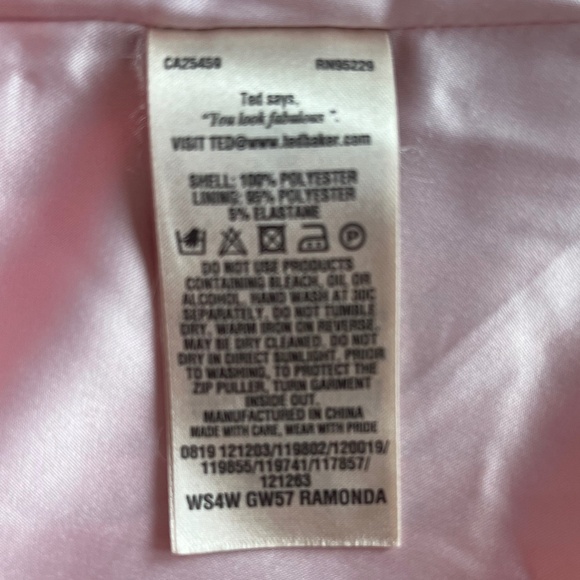 Ted Baker Ramonda Symmetrical Orchid Print Floral Leaves Tunic Dress Barbie Pink - Picture 13 of 15